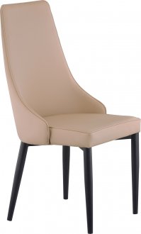 D873DC Dining Chair Set of 4 in Light Brown PU by Global