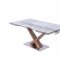 Celeste Expendable Dining Table w/Glass Top by Whiteline Imports