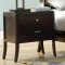 Espresso Finish Modern Bedroom w/Optional Case Goods