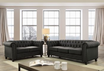 Winifred Sofa CM6342GY in Dark Gray Chenille Fabric w/Options [FAS-CM6342GY-Winifred]