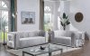 MS2118 Sofa & Loveseat Set in Silver Velvet by VImports