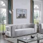 MS2118 Sofa & Loveseat Set in Silver Velvet by VImports