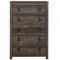 Harlow Bedroom Set 5Pc in Rustic Brown by Global w/Options