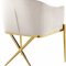 Xavier Dining Chair 763 Set of 2 Cream Velvet Fabric by Meridian