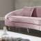 Serpentine Sofa 679 in Pink Velvet Fabric by Meridian w/Options