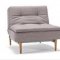 Dublexo Sofa Bed in Gray by Innovation w/Arms & Light Wood