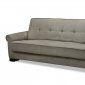 Delux Mocha Microfiber Sleeper Sofa With Storage