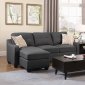 Nicolette Sectional Sofa 508321 in Dark Grey Fabric by Coaster