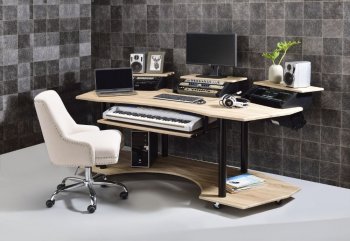 Eleazar Music Desk 92897 in Natural Oak by Acme [AMOD-92897 Eleazar]