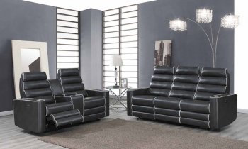 U1876 Power Motion Sofa Lividity Leather Gel by Global w/Options [GFS-U1876 Lividity]