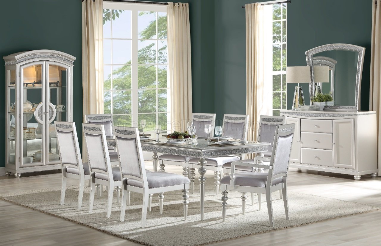 Maverick Dining Table 61800 in Platinum by Acme w/Options - Click Image to Close