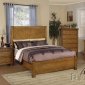 Ash Oak Finish Transitional Bed w/Optional Case Goods