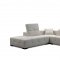 White Italian Leather Modern Sectional Sofa /Adjustable Headrest