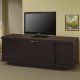 Cappuccino Finish Modern TV Stand w/Four Storage Drawers