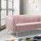 Harlow Sofa 685 in Pink Velvet Fabric by Meridian w/Options