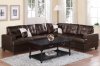 F7629 Sectional Sofa by Boss Espresso Bonded Leather