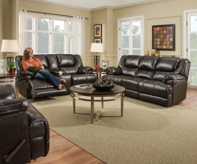 50451BR Sofa & Loveseat in Bingo Brown by Beautyrest w/Options