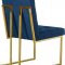 Victoria Dining Chair 715 Set of 2 Navy Linen Fabric - Meridian