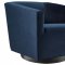 Twist Swivel Chair Set of 2 in Midnight Blue Velvet by Modway