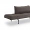 Zeal Sofa Bed in Dark Gray w/Matte Black Legs by Innovation