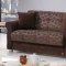 Ottawa Sofa Bed in Brown Leaf Pattern Fabric by Empire w/Options