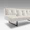 White or Black Leatherette Modern Sofa Bed Convertible