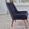 Revere Accent Chair Set of 2 in Navy Fabric by Bellona