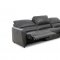 Sloan Power Motion Sectional Sofa Dark Gray Leather by Beverly