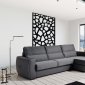 Ray Sectional Sofa in Grey Fabric by ESF w/Sleeper