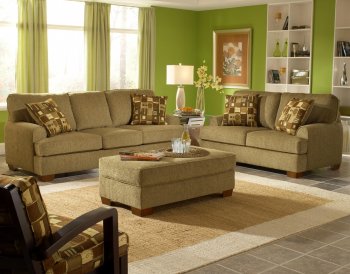 Conga Saddle Fabric Modern Living Room Sofa & Loveseat Set [CHFS-CU-6450]