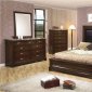 Mahogany Finish Traditional Platform Bed w/Optional Casegoods