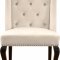 Suri Dining Chair 772 Set of 2 Cream Velvet Fabric by Meridian