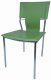 Set of 4 Green Leatherette Modern Dining Chairs w/Metal Legs