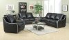 504221 Myles Sofa in Black Bonded Leather by Coaster w/Options