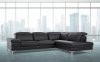 Carnation Sectional Sofa 1872 in Black Eco-Leather by VIG