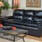 1010 Sofa in Black Bonded Leather w/Options