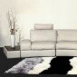 Modi Sectional Sofa by Beverly Hills in Light Gray Leather