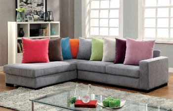 Renata CM6866 Sectional Sofa in Gray Fabric [FASS-CM6866- Renata]