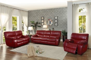 Pecos Motion Sofa 8480RED by Homelegance w/Options [HES-8480RED Pecos]