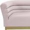 Bellini Sofa 669 in Pink Velvet Fabric by Meridian w/Options