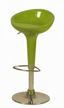 Green Finish Set of 2 Bar Stools w/Metal Base [GRBA-A-1-Green]