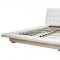 Celia Platform Bed in White Faux Leather by Wholesale Interiors