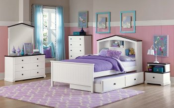 Lark 2118 Kids Bedroom in White by Homelegance w/Options [HEKB-2118 Lark]