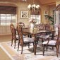 Brown Cherry Finish Traditional Dining Table w/Options