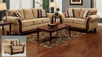 81001 Sofa in Taupe Chenille Fabric w/Options [EGS-81001]