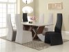 Ruby Dining Table 5Pc Set w/Frosted Grey Glass Top by Chintaly