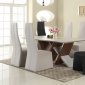 Ruby Dining Table 5Pc Set w/Frosted Grey Glass Top by Chintaly