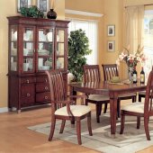 Distressed Cherry Finish Dining Furniture W/Carved Details