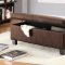 Clair Storage Bench 471NF in Chocolate Fabric by Homelegance