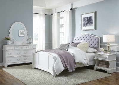 Arielle Youth Bedroom 352-YBR 4Pc Set in Antique White Liberty